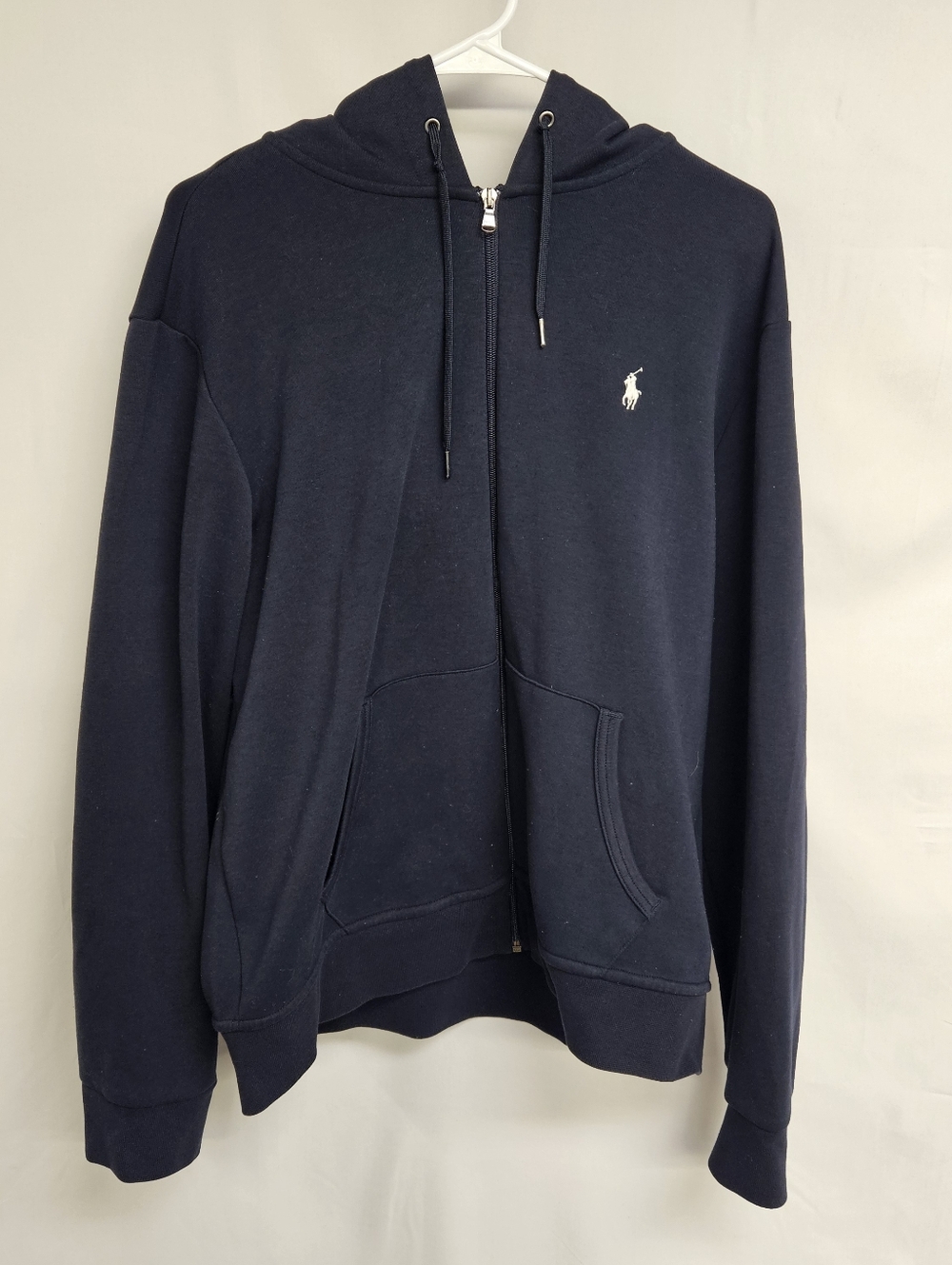 Ralph Lauren Polo Navy Hoodie Zip-Up Sweatshirt Jacket Size Large
